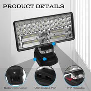 8inch LED Work Light Compatible With Makita 18V Battery by salelink.co.nz
