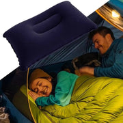 ECOTREK ECOTREK Inflatable Travel Pillow With Contoured Support And Velvet Finish ECOTREK Inflatable Travel Pillow With Velvet Finish