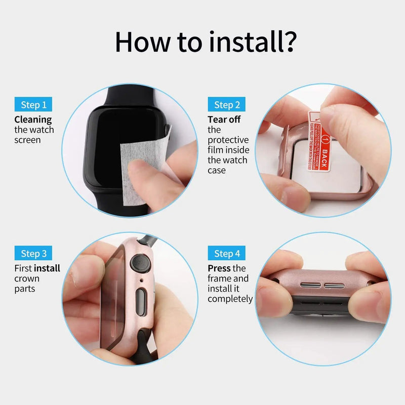 Apple Watch Case Cover + Glass Screen Protector 42mm by salelink.co.nz