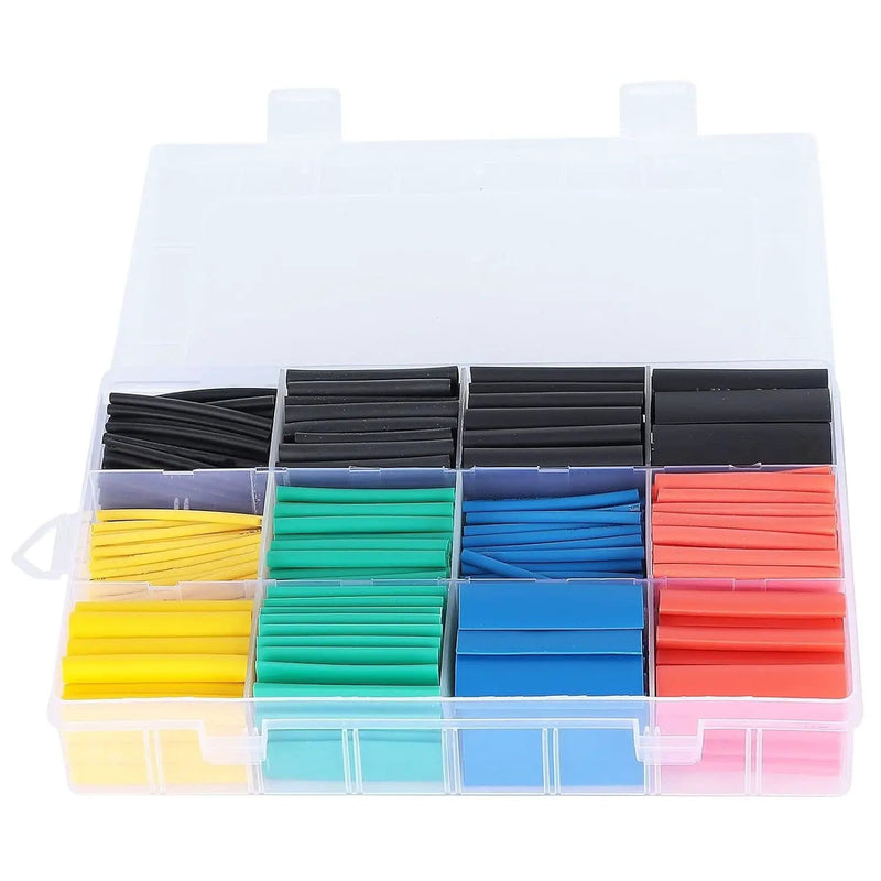 salelink.co.nz Unbranded 530pcs Heat Shrink Tubing Insulation Shrinkable Tube Assortment Electronic 530Pcs Heat Shrink Tubing Kit 8 Sizes 5 Colors