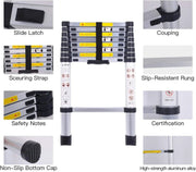 Kiwi Grab Kiwi Grab Ladder Telescopic Aluminium Extension Ladder 1m-2.6m Ladder Telescopic Aluminium Extension Ladder 1m-2.6m
