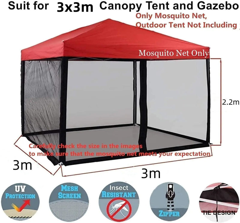 3M Mosquito Net with Zipper 2 Doors for Outdoor Camping by salelink.co.nz