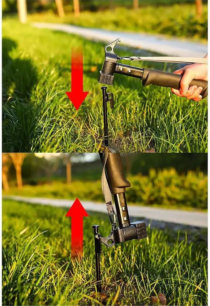 Ecotrek Heavy Duty Tent Hammer – Multi-Function Camping Mallet with Stake Remover JP18809 by ECOTREK