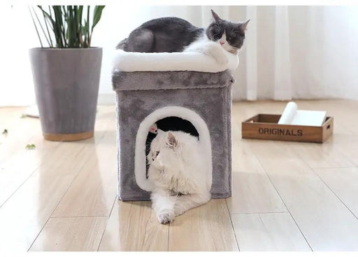 Collapsible Cat House with Bed H 42cm by dealonline.co.nz
