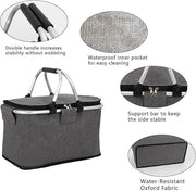 Ecotrek Insulated Picnic Lunch Bag - Large 20L Foldable Soft Cooler Bag JS33001 by ECOTREK