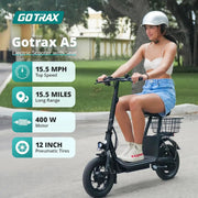 Kiwi eRide Kiwi eRide Gotrax A5 Electric Scooter With Seat Gotrax A5 Electric Scooter With Seat