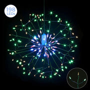 198 LED Hanging Starburst Firework Fairy String Light Lamp Party Xmas Decro by salelink.co.nz