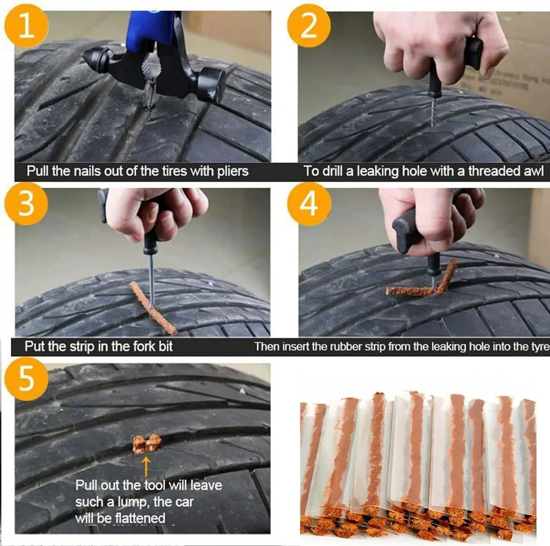 Tyre Repair Plugs 100PCS Brown by salelink.co.nz
