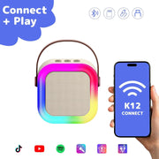 Karaoke Machine with 2 Microphones Bluetooth Speaker by salelink.co.nz