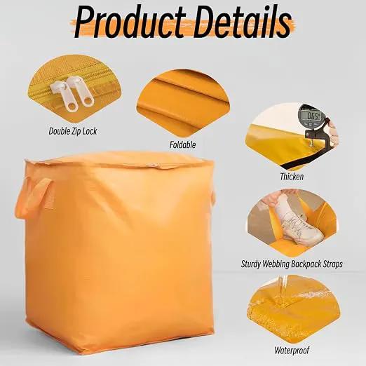 Ecotrek Large Moving Bags – Waterproof Storage Bags with Double Zip Pulls HZ51001 by ECOTREK