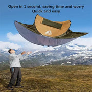 Boat-Shaped Pop-Up Camping Tent Large 260(L) x 150 (W) x 105(H)cm DYLF2712 by ECOTREK