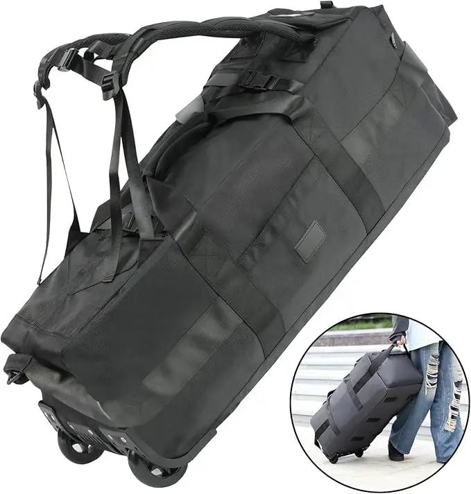 Ecotrek Rucksack with Wheels 80L Rolling Duffle Bag with Wheels 31" Foldable Travel Duffel Versatile 2-in-1 CP1234 by ECOTREK