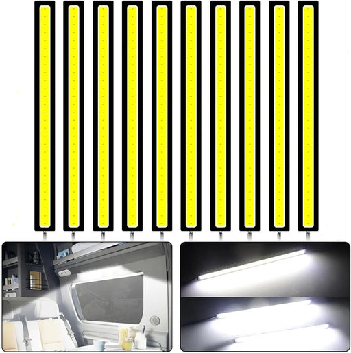 10X 12V White LED Strip Lights Bars Camping Caravan Boat Car COB by salelink.co.nz