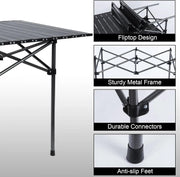 The Perfect Travel Camping Table – 95cm Foldable Outdoor Table LFRD5041 by ECOTREK