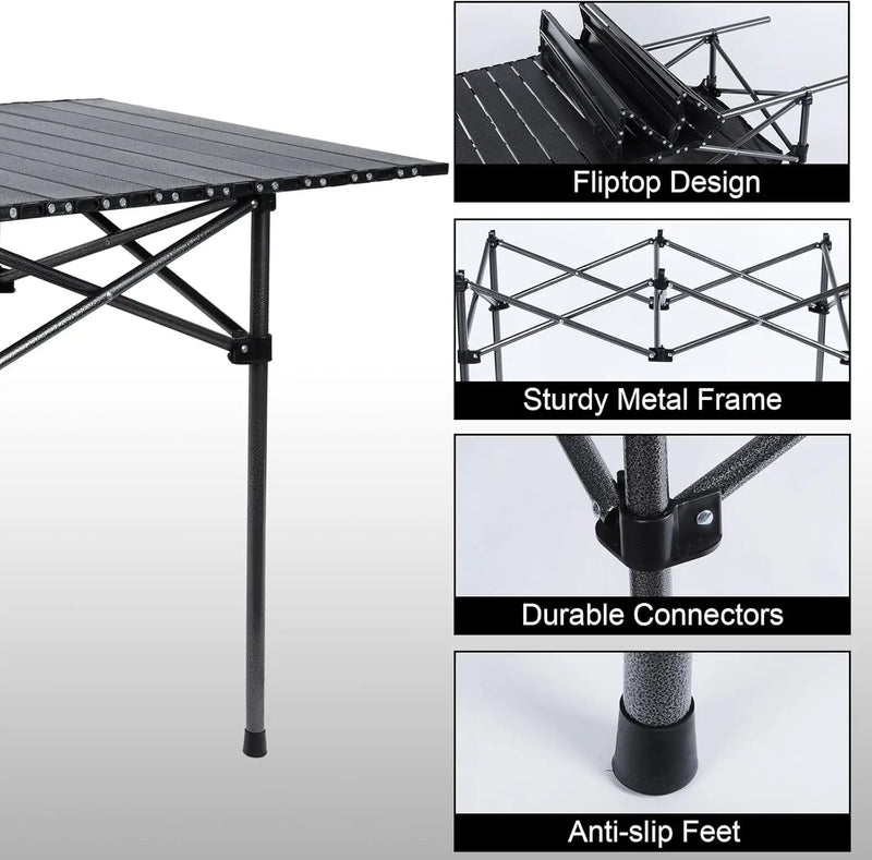 The Perfect Travel Camping Table – 95cm Foldable Outdoor Table LFRD5041 by ECOTREK