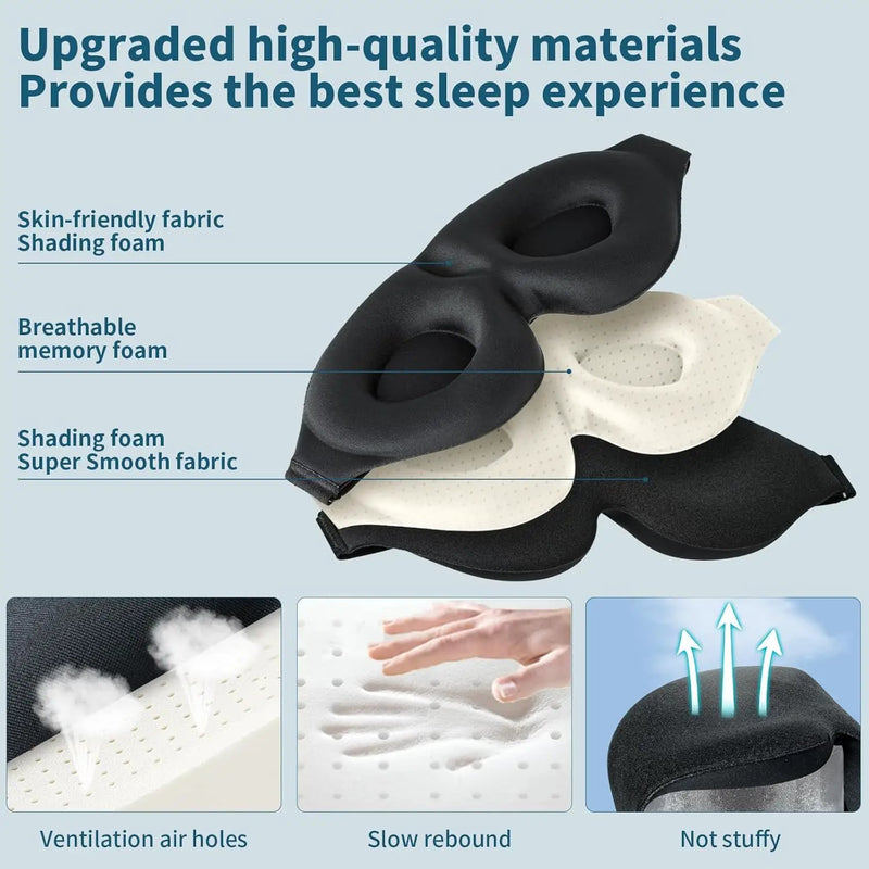 Travel Sleep Eye Mask 3D Memory Foam Padded Light Sleeping Blindfold by salelink.co.nz