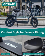 Kiwi eRide Kiwi eRide Gotrax Flex electric scooter With Seat Commuter E-Scooter Gotrax Flex electric scooter With Seat Commuter E-Scooter