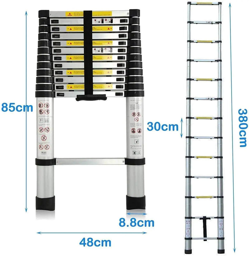 Kiwi Grab Kiwi Grab Ladder Telescopic Aluminium Extension Ladder 1m-3.8m Ladder Telescopic Aluminium Extension Ladder 1m-3.8m