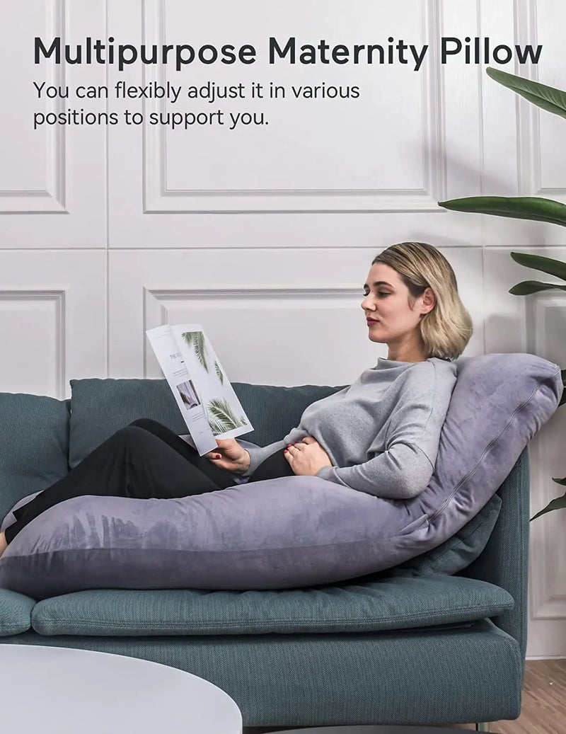 Pregnancy Pillow - Grey by salelink.co.nz