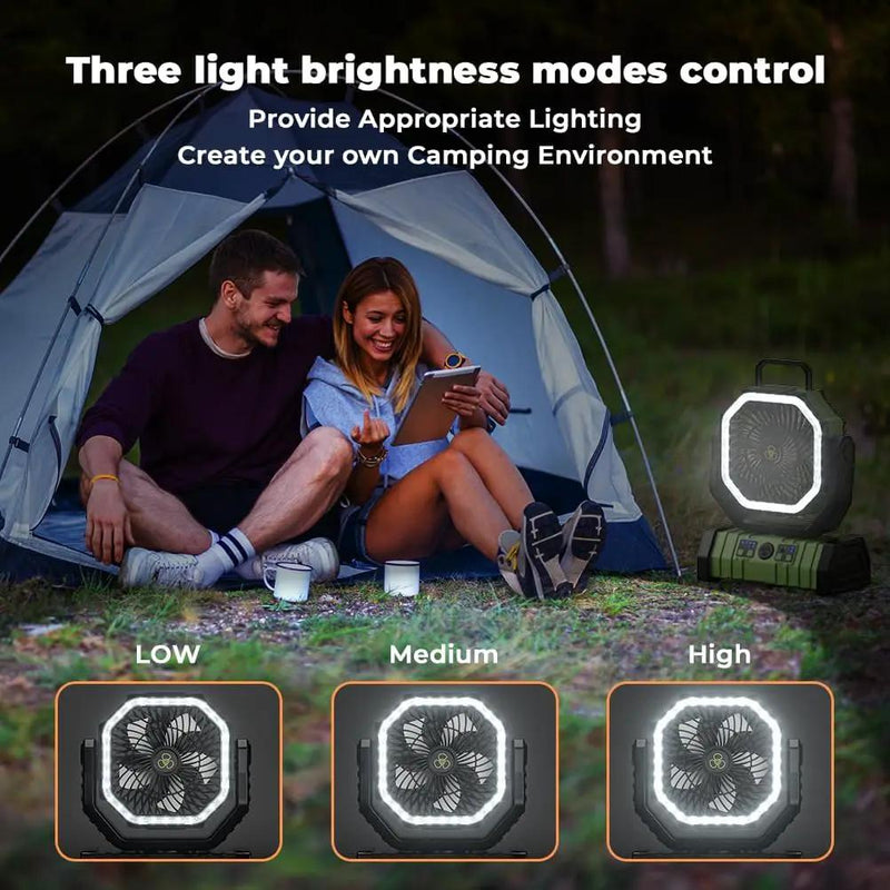LED Camping Fan 20000mAh Rechargeable Power Bank Remote by salelink.co.nz