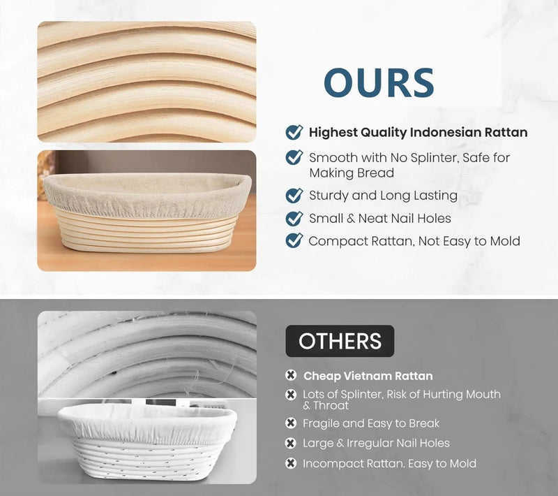 Bread Proofing Basket Set by salelink.co.nz