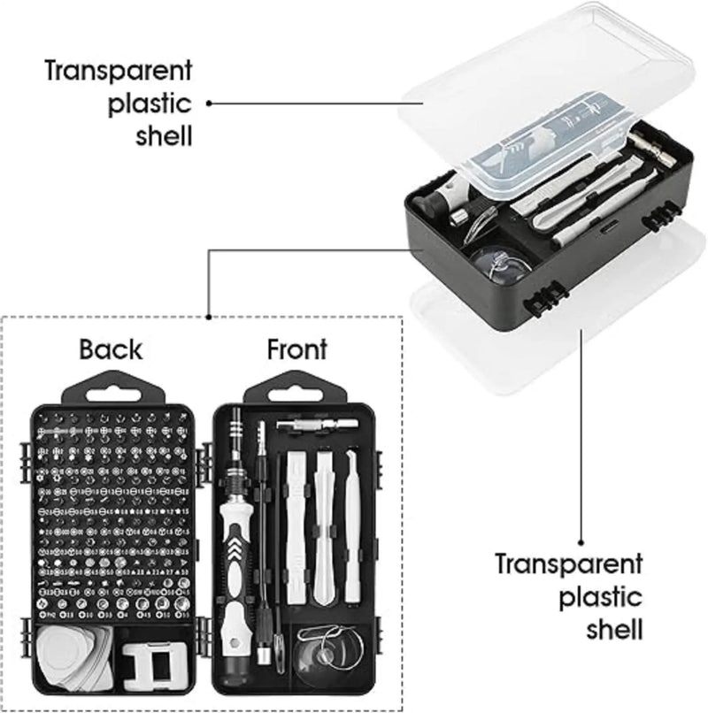 Magnetic Precision Screwdriver Set – 115 in 1 Multi Tool Kit for Electronics & DIY Repair DF5013 by ECOTREK