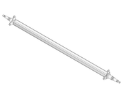 Straight Beam Axle - Disc-Braked - 1500kg - Galvanised on a white background