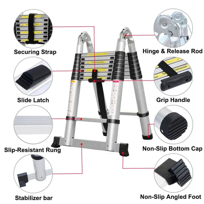 Kiwi Grab Kiwi Grab Ladder Telescopic Aluminum Extension 5m Ladder Telescopic Aluminum Extension 5m