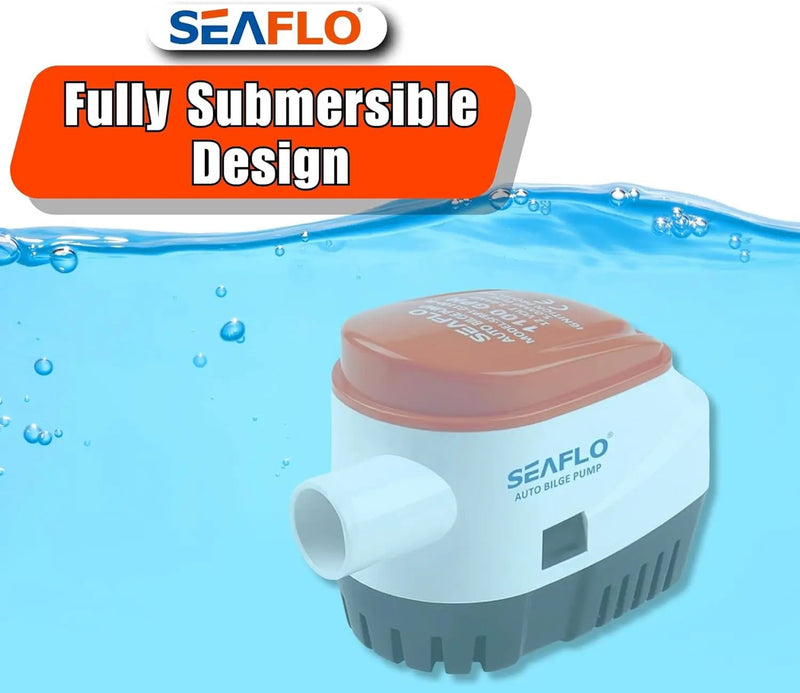 12V 1100GPH Seaflo Automatic Submersible Bilge Pump by salelink.co.nz