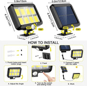 Solar Light Motion Sensor Security Led Flood Light Outdoor Garden Light by salelink.co.nz