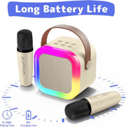 Karaoke Machine with 2 Microphones Bluetooth Speaker by salelink.co.nz
