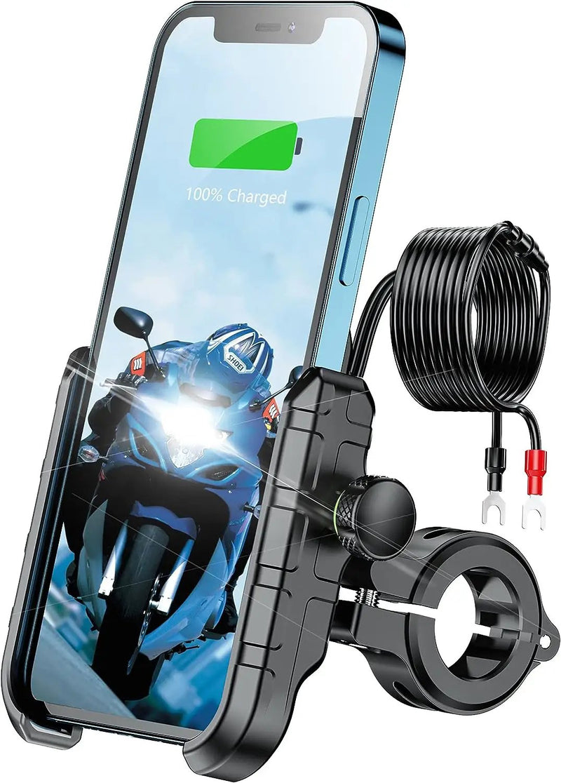 Motorcycle Motorbike Phone Mount Charger USB QC 3.0 36W Fast Charging Port by salelink.co.nz