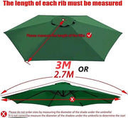 5 Colours 6-Arm/3M Parasol Replacement Cloth Round Garden Umbrella Cover by dealonline.co.nz