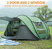 Boat-Shaped Pop-Up Camping Tent Large 280(L) x 200 (W) x 120(H)cm DYLF73910 by ECOTREK