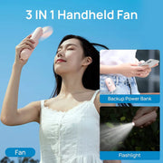 Handheld Mini Fan Portable USB Pocket Fan with Power Bank, Flashlight by salelink.co.nz