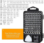 Magnetic Precision Screwdriver Set – 115 in 1 Multi Tool Kit for Electronics & DIY Repair DF5013 by ECOTREK