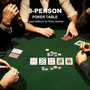 48 Inch Foldable Poker Table Top for 8 Players Chips Tray & Cup Holders Texas by dealonline.co.nz