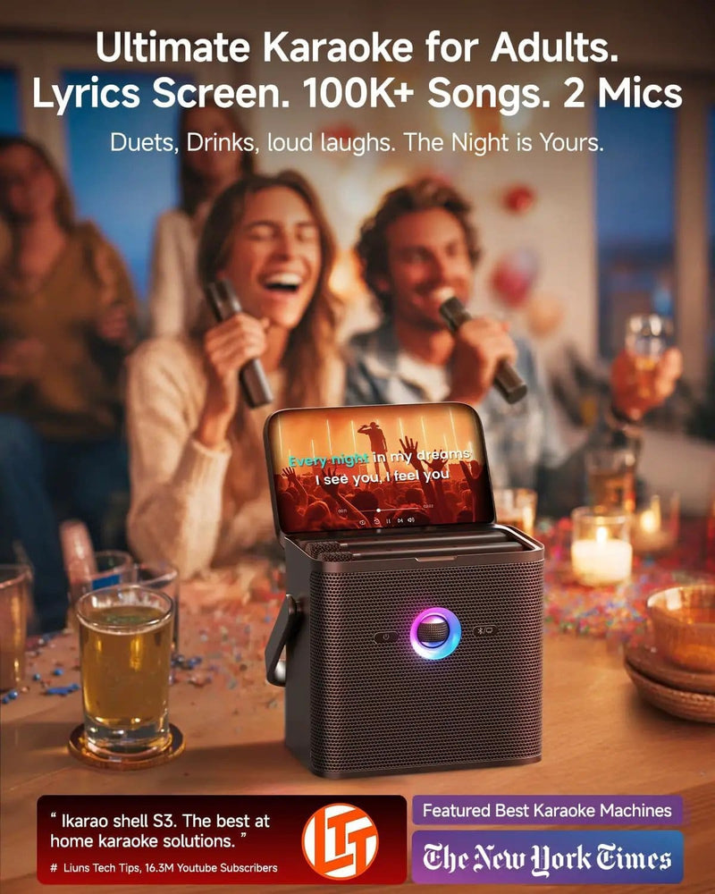 Kiwi Grab Kiwi Grab Ikarao S3 Karaoke Machine System With 7″ Touch Screen Wireless Mic Ikarao S3 Karaoke Machine System With 7″ Touch Screen Wireless Mic