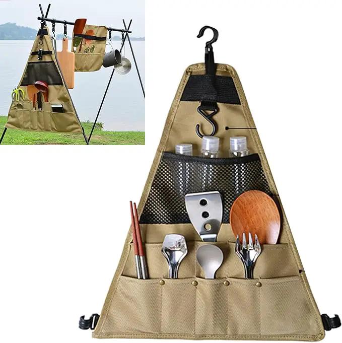 Ecotrek Outdoor Camping Storage Bag – Cutlery Hanging Bag | Picnic Multi-Grid Multipurpose Organiser HS9872 by ECOTREK