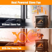 Heat Powered Stove Fireplace Fan by salelink.co.nz