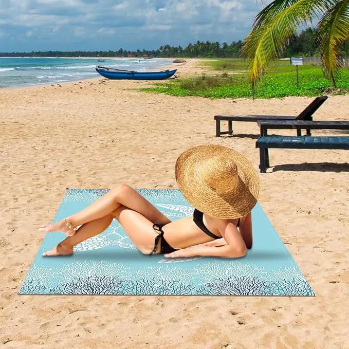 Sandproof Beach Mat – 200 × 200 cm SFJJ6025 by ECOTREK