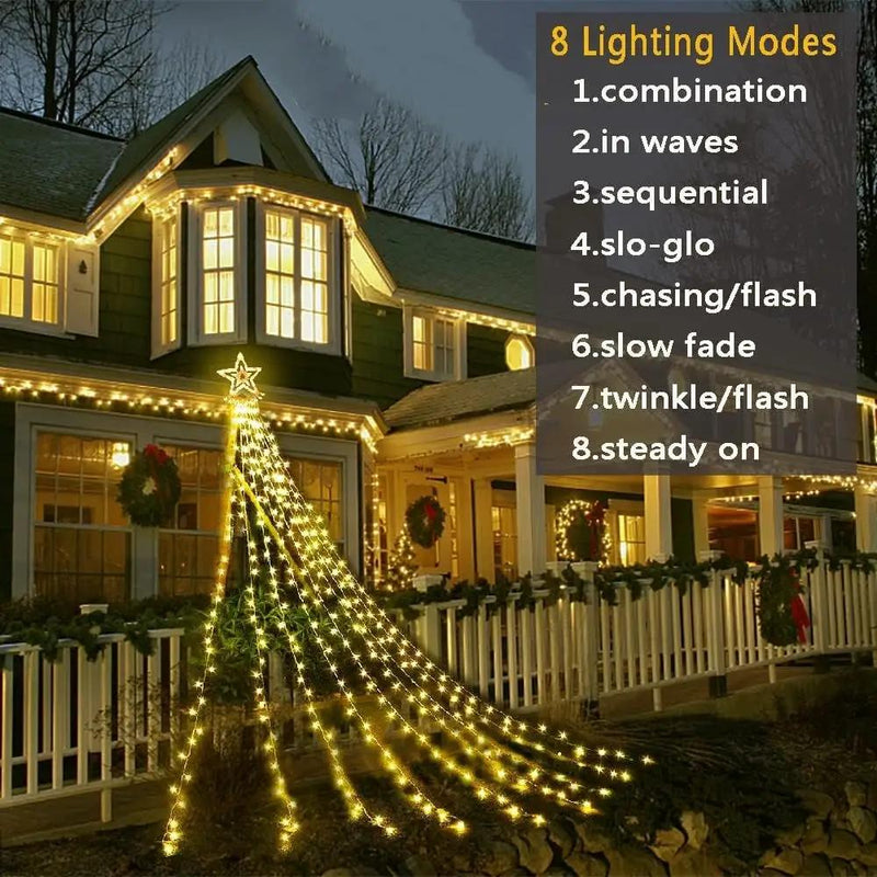 Christmas Lights Outdoor Waterfall Light Decoration by salelink.co.nz