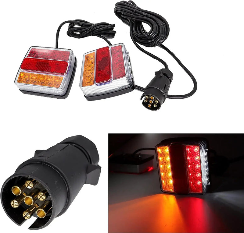 Magnetic LED Trailer Light Kit with 7 Pin Plug by salelink.co.nz