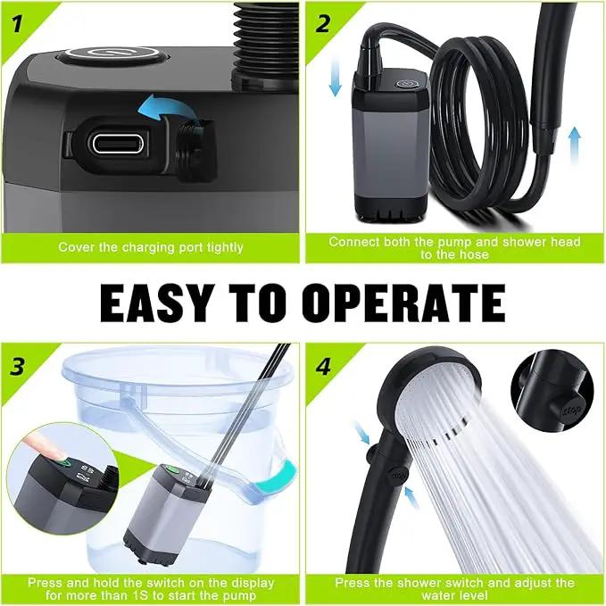 Electric Shower Pump with Shower Head by salelink.co.nz