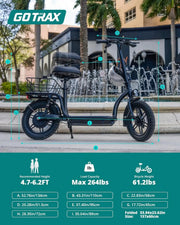 Kiwi eRide Kiwi eRide Gotrax Flex electric scooter With Seat Commuter E-Scooter Gotrax Flex electric scooter With Seat Commuter E-Scooter