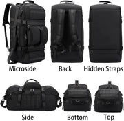 Ecotrek 80L Travel Duffel Backpack | Foldable Convertible Holdall with Hidden Straps CP7286 by ECOTREK