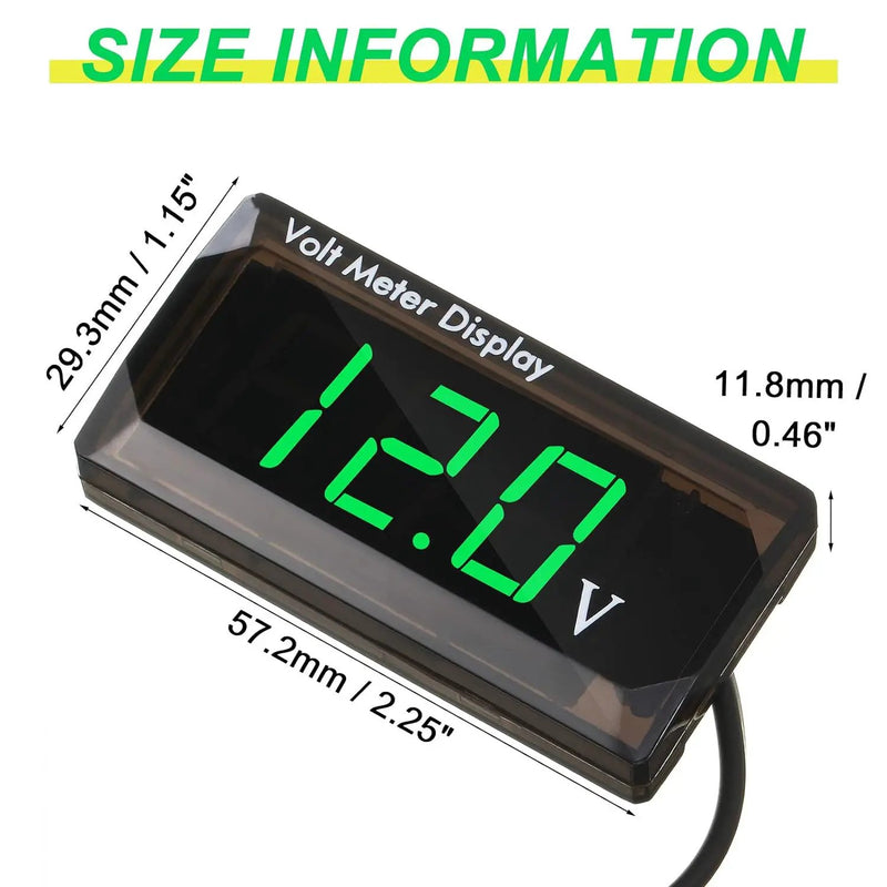 DC 12V LED Digital Monitor Volt Meter Display Battery Gauge Voltage Caravan/Car by salelink.co.nz