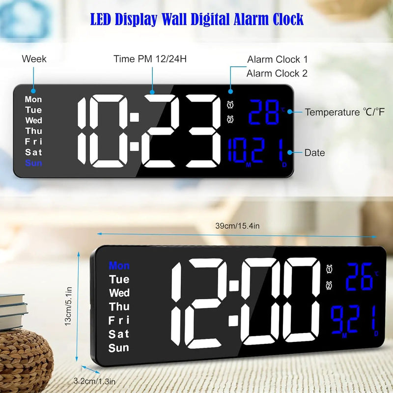 38.7cm Digital Wall Clock by salelink.co.nz