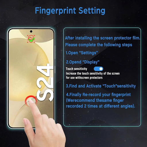 Samsung Galaxy S24 Tempered Glass Screen Protector by salelink.co.nz