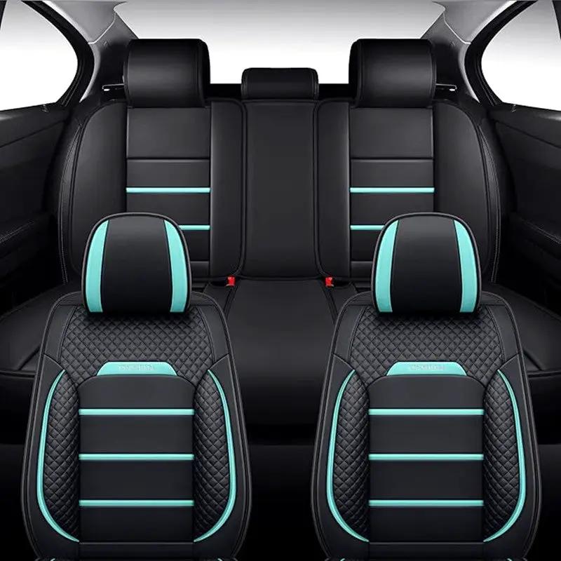 Car Seat Cover Faux Leather Cushion 5 Seater Full Set Front Rear Premium Quality by dealonline.co.nz